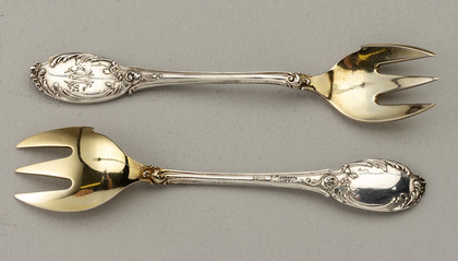 Antique German Silver Oyster Forks (Set of 6) - Bruckmann, C.F. Gutig, Leipzig